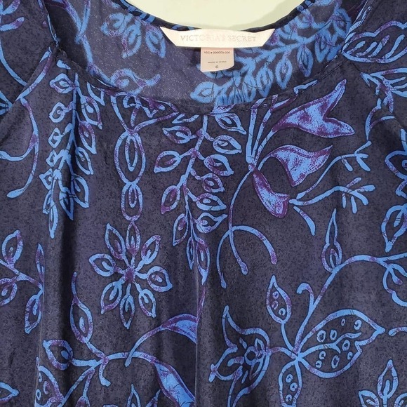 Victoria's Secret Floral Mesh Hem Cami Blue Size Small - Picture 2 of 8